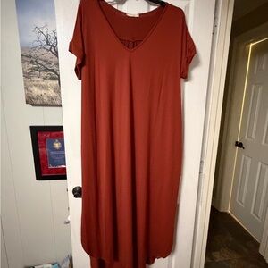 Elegant Rust Dress